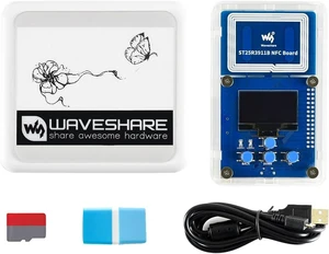 Waveshare 4.2inch Passive NFC-Powered e-Paper Evaluation Kit Bundle with 4.2inch NFC-Powered e-Paper ST25R3911B NFC Board Micro Card 16GB Micro Card Reader USB-A to Micro-B Cable (5 Items)