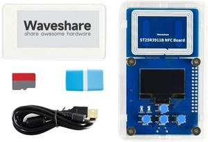 waveshare 2.9inch Passive NFC-Powered e-Paper Evaluation Kit Bundle with 2.9inch NFC-Powered e-Paper ST25R3911B NFC Board Micro Card 16GB Micro Card Reader USB-A to Micro-B Cable (5 Items)