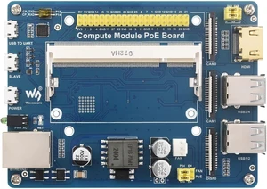 Waveshare Compute Module IO Board with PoE Feature Composite Breakout Board for Developing with Raspberry Pi CM3 / CM3L / CM3+ / CM3+L Waveshare Compute Module IO Board with PoE Feature Composite Breakout Board for Developing with Raspberry Pi CM3 / CM3L / CM3+ / CM3+L