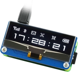 Waveshare 2.23inch OLED Display HAT for Raspberry Pi 128×32 Pixels with Embedded 1305 Driver Communicating via SPI or I2C Interface. Waveshare 2.23inch OLED Display HAT for Raspberry Pi 128×32 Pixels with Embedded 1305 Driver Communicating via SPI or I2C Interface.
