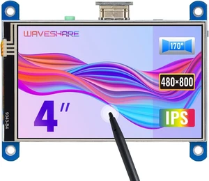 waveshare 4inch Resistive Touch Screen LCD Compatible with Raspberry Pi 4B/3B+/3A+/2B/B+/A+/Zero/Zero W/WH/Zero 2W CM3+/4 480×800 Resolution HDMI IPS Supports Windows waveshare 4inch Resistive Touch Screen LCD Compatible with Raspberry Pi 4B/3B+/3A+/2B/B+/A+/Zero/Zero W/WH/Zero 2W CM3+/4 480×800 Resolution HDMI IPS Supports Windows