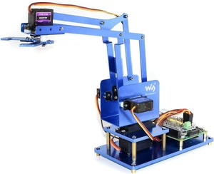 waveshare 4-DOF Metal Robot Arm Kit for Raspberry Pi Zero/Zero W/Zero WH/2B/3B/3B+ with Large Torque Force Smooth Moving and WiFi Remote Control waveshare 4-DOF Metal Robot Arm Kit for Raspberry Pi Zero/Zero W/Zero WH/2B/3B/3B+ with Large Torque Force Smooth Moving and WiFi Remote Control