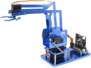 waveshare 4-DOF Metal Robot Arm Kit for Micro/-bit with Large Torque Force Smooth Moving and Remote Control Clever Mechanical Structure Mounting Design Agile to Control Easy to Build waveshare 4-DOF Metal Robot Arm Kit for Micro/-bit with Large Torque Force Smooth Moving and Remote Control Clever Mechanical Structure Mounting Design Agile to Control Easy to Build