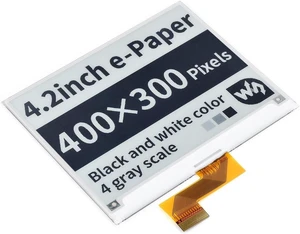 waveshare 4.2inch E-Ink Raw Display Compatible with Raspberry Pi 4B/3B+/3B/2B/B+/A+/Zero/Zero W/WH/Zero 2W Series Boards 400x300 Resolution with SPI Interface Without PCB waveshare 4.2inch E-Ink Raw Display Compatible with Raspberry Pi 4B/3B+/3B/2B/B+/A+/Zero/Zero W/WH/Zero 2W Series Boards 400x300 Resolution with SPI Interface Without PCB