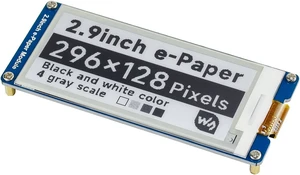 Waveshare 2.9inch E-Ink Display Module for Raspberry Pi & More, 296x128 Resolution, SPI Interface, Partial Refresh, Barebone PC Design Waveshare 2.9inch E-Ink Display Module for Raspberry Pi & More, 296x128 Resolution, SPI Interface, Partial Refresh, Barebone PC Design