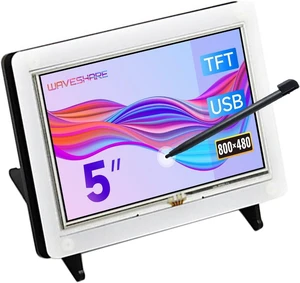 waveshare Raspberry Pi LCD Display Module 5inch 800 * 480 TFT Resistive Touch Screen Panel HDMI Interface for Any Model of Rapsberry pi(Pi 2) A/A+/B/B+/2 B+ Bicolor Case waveshare Raspberry Pi LCD Display Module 5inch 800 * 480 TFT Resistive Touch Screen Panel HDMI Interface for Any Model of Rapsberry pi(Pi 2) A/A+/B/B+/2 B+ Bicolor Case