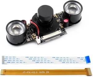 waveshare Raspberry Pi IR-Cut Camera Module Kit 5MP OV5647 Sensor Supports Night Vision Embedded IR-Cut Better Image in Both Day and Night for RPi Zero /3 Model B/2B/ B/B+/A waveshare Raspberry Pi IR-Cut Camera Module Kit 5MP OV5647 Sensor Supports Night Vision Embedded IR-Cut Better Image in Both Day and Night for RPi Zero /3 Model B/2B/ B/B+/A