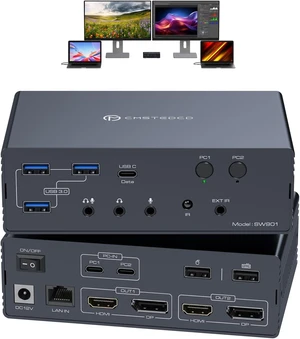 KVM Switch 2 Monitors 2 Computers Docking Station 16-in-2 4K@60Hz for M1/M2/M3/M4 Thunderbolt KVM Switcher Support USB3.0/USB C in DP/HDMI Out Extended/Mirrored Mode for Windows Mac KVM Switch 2 Monitors 2 Computers Docking Station 16-in-2 4K@60Hz for M1/M2/M3/M4 Thunderbolt KVM Switcher Support USB3.0/USB C in DP/HDMI Out Extended/Mirrored Mode for Windows Mac