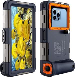 Diving Phone Case, Underwater Photography Video Housings with Lanyard [50ft/15m], Snorkeling Waterproof Phone Case for iPhone 14/13/12/11 Pro Max Xr/X/Xs Galaxy S22/S21/S20/S10 Ultra Plus LG Motorola
