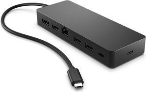 USB-C Docking Station, 7-in-1 Multiport hub, Dual 4K@30Hz or singl4K@60Hz for Monitor (1 HDMI, 1 Displayport), 2 USB-A, 1-USB-C, 1 RJ45 for Win10/11, MacOS, ChromeOS. PC, Laptop, Notebook