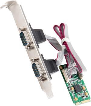 IO Crest SI-MPE15048 2 Port Serial Mini PCIe Expansion Card RS-422/485 XR17V352