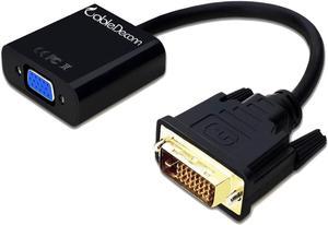 CableDeconn Active DVI-D Link 24+1 Male to VGA Female M/F Video Cable Adapter Converter