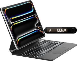 iPad Air 13 Inch Keyboard: iPad Air 13 Inch Case Keyboard, iPad Pro 12.9 Case with Keyboard for 3/4/5/6th Gen | Floating Cantilever Stand, Multi-Touch Trackpad Multi-Color Backlit iPad Magic Keyboard