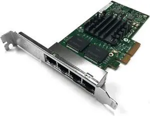 With 82580 Chipset I340-T4 E1G44HT 1G Gigabit Ethernet Network Adapter (NIC), Quad Copper RJ45 Ports, PCI Express 2.0 X4