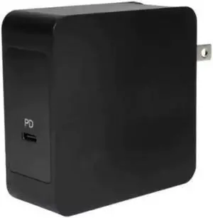 60W USB C Wall Charger (USB C Charger) in Black - Supports 60W Power Delivery Charging - Includes 3m / 9.8 ft USB-C Charging Cable, Compatible with XPS, MacBook, iPad, Switch and More