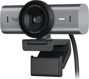 MX Brio Ultra HD 4K Collaboration and Streaming Webcam, 1080p at 60 FPS, Dual Noise Reducing Mics, Show Mode, USB-C, Webcam Cover, Works with Microsoft Teams, Zoom, Google Meet - Graphite