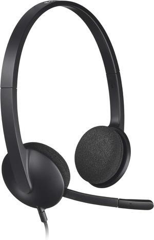 USB Headset H340, Stereo, USB Headset for Windows and Mac - Black