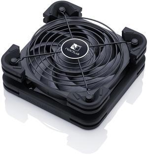 Noctua NV-FS2, Multi-Purpose Fan Set for Device Cooling with Award-Winning NF-A12x25 120mm Fan, Anti-Vibration Gasket and Pads, Fan Grill and NA-FC1 Speed Controller (Black)