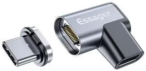 USB C Magnetic Adapter 24Pins, Type C Magnetic Connector Support PD 100W USB3.1 Gen2x2 20Gbps Data Transfer 4K@60 Hz Video Output, Compatible with MacBook Pro/Air Type C Devices