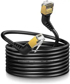 CableCreation CAT8 Ethernet Cable, 360° Rotation CAT8 LAN Network Cable with RJ45 Shielded Connector, 40Gbps 2000Mhz Patch Cord High Speed for Gaming/PS5/Router/Modem/PC/Satellite,5m/16.4ft