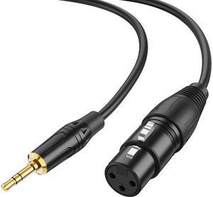 3.5mm (1/8 Inch) Stereo Male to XLR Female Cable, 6 Feet/Black