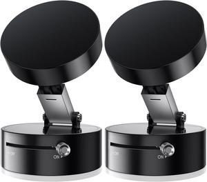 Vacuum Suction Magnetic Phone Holder, 2-Pack Adjustable Vacuum Magnetic Car Phone Holder Foldable Vacuum Magnetic Cell Phone Holder Stand Suction Phone mount for iPhone 16/15/14/Gym/Shower/Car/Mirror
