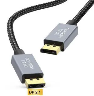 VESA Displayport Cable 2.1 3M/9Feet,16K@30Hz Display Cable Gold-Plated Interface Support 3D(AR/VR),G-Sync,Free-Sync,FEC,Dynamic HDR,MSD,DSC DP Cable Compatible with A-M-D NVI-DIA etc Monitor