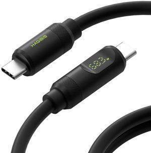 USB 4 Cable, LED Display USB C 240W Fast Charging Cable with 8K@60Hz 40Gbps Data Transfer Thunderbolt 4/3 Video Cord for iPhone 16/15 Pro Max, iPad, MacBook Pro Air 3.3ft