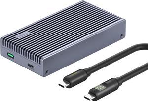 40Gbps M.2 NVMe Enclosure, USB4 SSD Enclosure with LED Display USB4 Cable, PCIe3.0x4 Aluminum USB C External Solid State Drive Case, B&M+M Key 2230/2242/2260/2280 for Thunderbolt 5/4/3