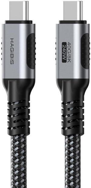 USB 4 Cable, Graphene Braided USB C to USB C 240W Fast Charging Cable with 8K@60Hz 40Gbps Data Transfer Thunderbolt 4/3 Video Cord for iPhone 16 15 Pro Max, iPad, MacBook Pro Air (6.6FT)