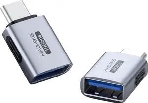 USB C to USB Adapter, 10Gbps USB C Male to USB A 3.2 Gen2 Female High-Speed Data Transfer for iPhone 16 15 MacBook Pro Air, Other Type C or Thunderbolt Devices (TUA02)