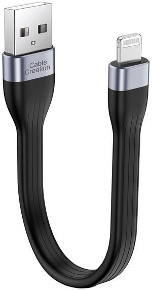 CableCreation [MFi Certified] iPhone Charging Cable Short 15 cm, USB to Lightning Cable iPhone Fast Charging Cable Compatible with iPhone 14/14 Pro Max/13/12/12 Pro/11/X/XR/8/8 Plus/7/6S/6/SE, iPad