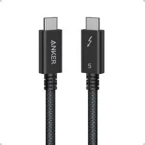 Prime Thunderbolt 5 Cable, 3.3 FT USB C to USB C Cable, 240W Charging, 80Gbps Data Transfer, Up to 120Gbps Bandwidth, 8K/4K Displays, for iPhone 16, MacBook, and More (Thunderbolt 5-Certified)