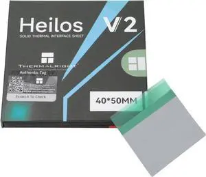 Thermalright Heilos V2 Thermal Pad Solid Thermal Interface Sheet (40x50mm) with Phase Change Material | Durable, Non-Conductive for CPU, GPU & Electronics Cooling