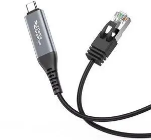 USB C to Ethernet Cable 6.6FT, Type C to RJ45 Giga-bit LAN Network Cord,Directly Connected,Thunderbolt 3/4 Compatible for MacBook Pro/Air, iPad Pro, iPhone 16 Series,Galaxy S24, Windows