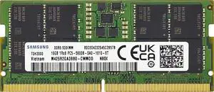 16GB DDR5 5600MHz PC5-44800 CL46 SODIMM 1Rx8 Single Rank 1.1V 262-Pin Laptop RAM Memory M425R2GA3BB0-CWM