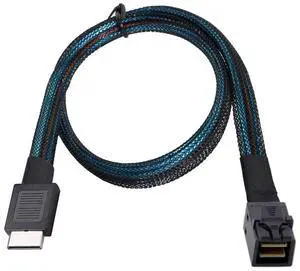 OCuLink PCIe PCI-Express SFF-8611 4i to Slimline SFF-8643 SSD Data Active Cable 50cm for SSD eGPU Card-50CM