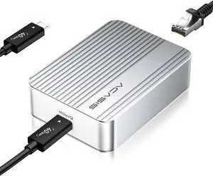 ACASIS 10Gb Ethernet Adapter, High-Speed RJ45 Network Connections Compatible with Thunderbolt 3/4 or USB4 Ports, 10gbe USB C Ethernet Adapter Supports 10/5/2.5/1Gbps 100Mb/s Base-T for Mac/Win