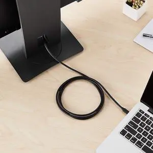 Mini DisplayPort to DP Cable, 6 Feet, Gold-Plated - 4K@60Hz, 2K@144Hz - Black