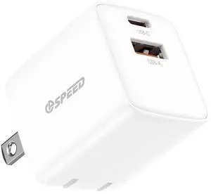 Fast Wall Charger 20W 30W USB C Power Adapter  PD 3.0 QC 3.0 Compact Charger Block for iPhone, Samsung, Android, iPad, AirPods  Travel-Friendly & Safe (30W Type-A+C)