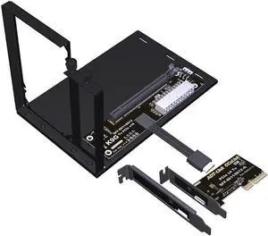 ADT-K993G-BK7 PCIE 5.0 X4 / M.2 NVMe to OCuLink SFF-8611 External Dock Adapter Compatible with NUC STX ITX Motherboard Mini PC (K993G-BK7-R29Q-30cm)