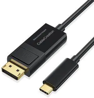 CableCreation USB C to DisplayPort Cable 6FT [8K@60Hz, 4K@144Hz, 2K@240Hz, HDR] Type-C to DP 1.4 Cord 32.4Gbps Compatible with Thunderbolt 3/4, Rift S, MacBook Pro/Air, XPS, iPhone 16 15 Pro Max iPad