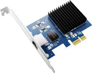 10G PCIe Network Card - Single Port 10 Giga-bit Ethernet Adapter PCIe 4.0 x1 RJ45 Multi-Giga-bit 10/5/2.5/1Gbps for Servers PCs Windows Linux Realtek RTL8127