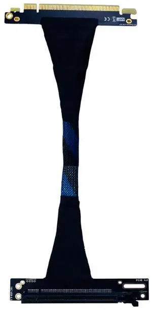 PCIE 4.0 X16 Extension Cable 32GBS GEN4 Braided Mesh Harness Riser for AI Server Graphics Card Bendable GPU Adapter (16ACZ 90°,1.65FT, 50CM) PCIE 4.0 X16 Extension Cable 32GBS GEN4 Braided Mesh Harness Riser for AI Server Graphics Card Bendable GPU Adapter (16ACZ 90°,1.65FT, 50CM)