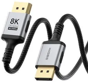 8K DisplayPort 1.4 Cable, 10FT, DP Cable for Gaming Monitor Graphics Card PC TV, Supports 8K@60Hz 4K@240Hz 2K@360Hz, Dynamic HDR, Braided, High Speed 8K DisplayPort 1.4 Cable, 10FT, DP Cable for Gaming Monitor Graphics Card PC TV, Supports 8K@60Hz 4K@240Hz 2K@360Hz, Dynamic HDR, Braided, High Speed