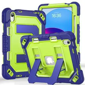 Case for iPad A16 11th Generation 11 Inch (2025) iPad 10th Generation 10.9 Inch (2022),i Pad A16 Case Military Grade Shockproof Cases with Pencil Holder Shoulder Strap,Black Blue+green Case for iPad A16 11th Generation 11 Inch (2025) iPad 10th Generation 10.9 Inch (2022),i Pad A16 Case Military Grade Shockproof Cases with Pencil Holder Shoulder Strap,Black Blue+green