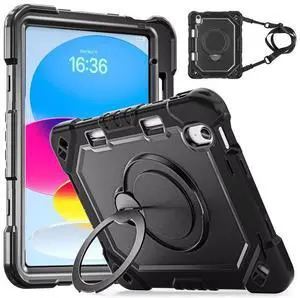 Case for iPad (A16) 11th Generation 11 inch 2025/10th Generation 10.9 inch 2022, Shockproof Cover with 360° Rotate Handle/Bracket/Pen Holder/Shoulder Strap Case for iPad (A16) 11th Generation 11 inch 2025/10th Generation 10.9 inch 2022, Shockproof Cover with 360° Rotate Handle/Bracket/Pen Holder/Shoulder Strap