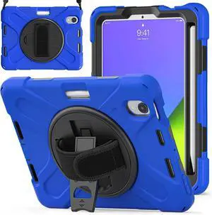 Shockproof Case for iPad mini 7 (A17 Pro) 2024/ Mini6 2022, Black Blue Shockproof Case for iPad mini 7 (A17 Pro) 2024/ Mini6 2022, Black Blue