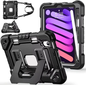 Kid-Friendly Case for iPad mini 7th Generation A17 Pro/mini 6 8.3"
Fully-Body Rugged Heavy Duty Shockproof Cover, Built-in Kickstand, Landscape & Portrait Viewing, Pencil Holder, Black Kid-Friendly Case for iPad mini 7th Generation A17 Pro/mini 6 8.3"
Fully-Body Rugged Heavy Duty Shockproof Cover, Built-in Kickstand, Landscape & Portrait Viewing, Pencil Holder, Black