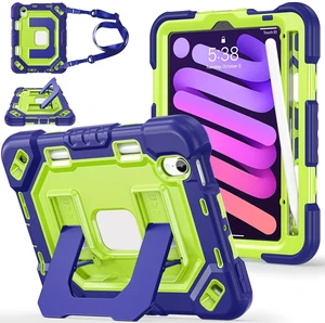 Kid-Friendly Case for iPad mini 7th Generation A17 Pro/mini 6 8.3"
Fully-Body Rugged Heavy Duty Shockproof Cover, Built-in Kickstand, Landscape & Portrait Viewing, Pencil Holder, Black Blue green Kid-Friendly Case for iPad mini 7th Generation A17 Pro/mini 6 8.3"
Fully-Body Rugged Heavy Duty Shockproof Cover, Built-in Kickstand, Landscape & Portrait Viewing, Pencil Holder, Black Blue green